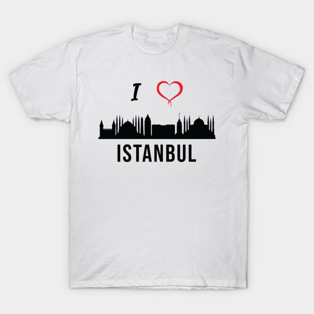 I love Istanbul Skyline Turkish Kurdish Zazaki Culture T-Shirt by alltheprints